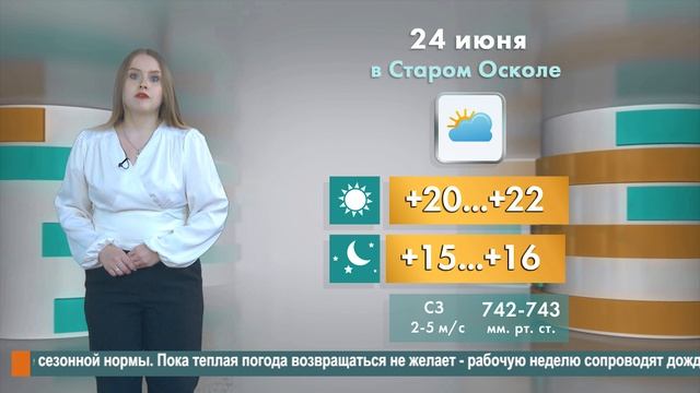 Погода в Старом Осколе на 24 июня
