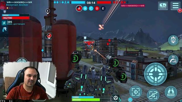 Robot Warfare бой против Player_900b5, WR×××NIKMIRO×××WR, Airobone096 ○ Робот на луне