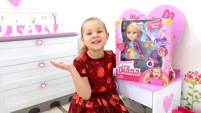 Рома и Диана - Диана и Папа играют в Шоу талантов   Кукла ПопСтар от Love, Diana