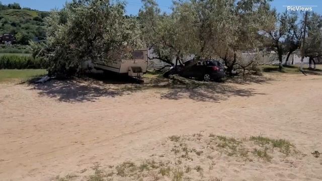 Голубицкая Центральный пляж сегодня 23 июня 2025. Азовское море и погода в Голубицкой сейчас