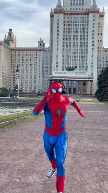 Where is Spiderman running?#shorts