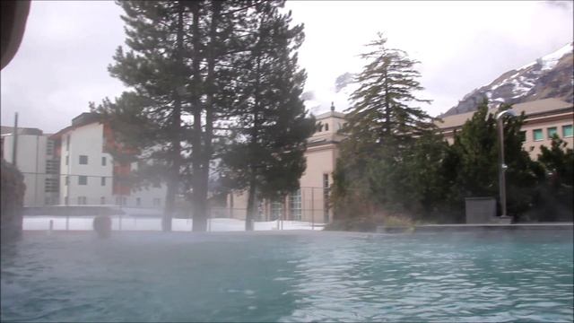 Швейцария Лойкербад. Термали отеля Thermal Hotels & Walliser Alpentherme Leukerbad (Maison Blanche)