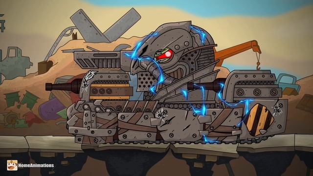 HomeAnimations – Мультики про танки  Мусорные мехо-динозавры - Мультики про танки