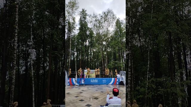 казаки в Электростали  парк Авангард , Дождик помешал полноценному выступлению.