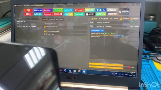Realme Note 50 удаление гугл аккаунта. FRP Realme Note 50 . UnlockTool