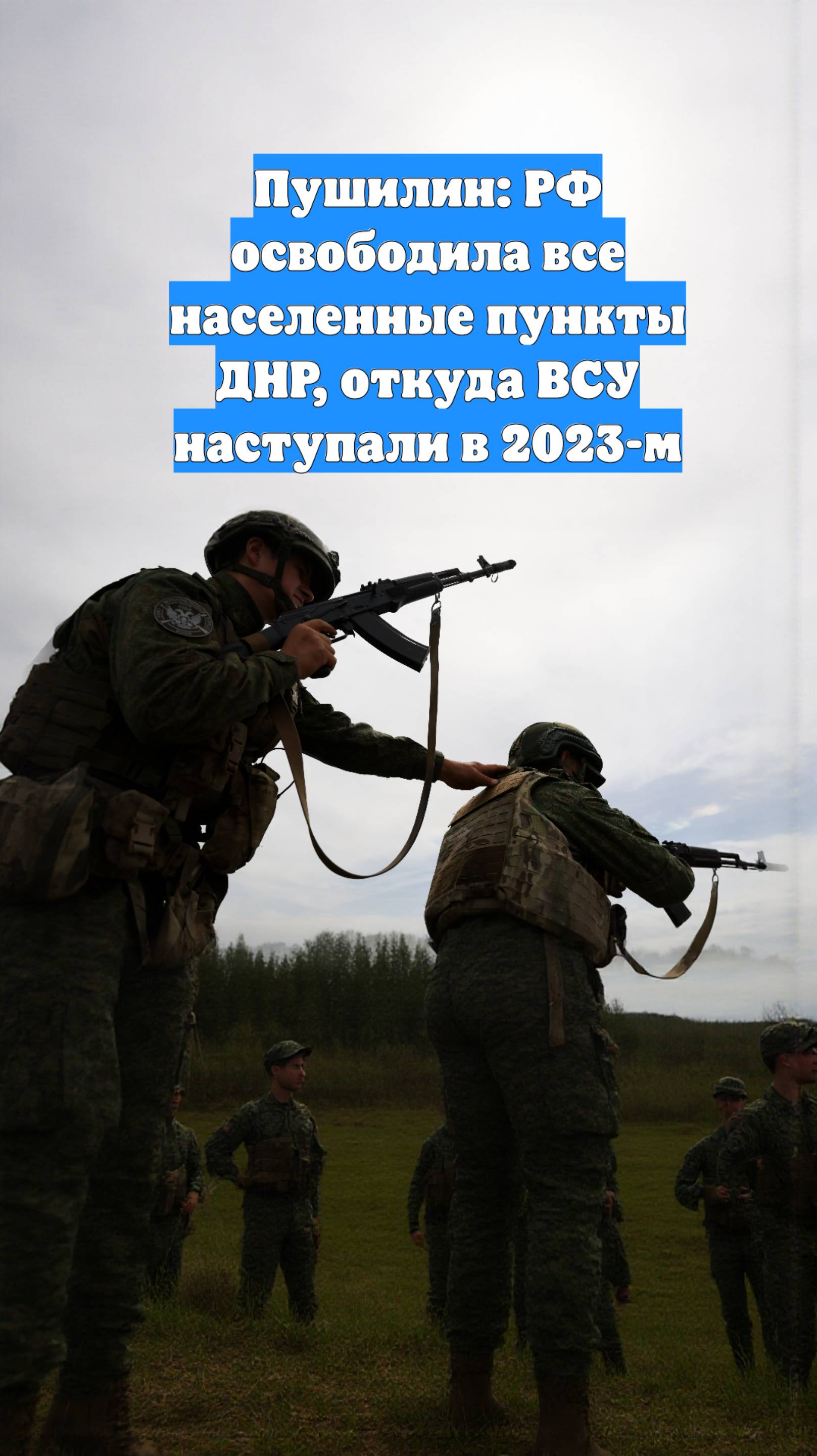 Пушилин: РФ освободила все населенные пункты ДНР, откуда ВСУ наступали в 2023-м