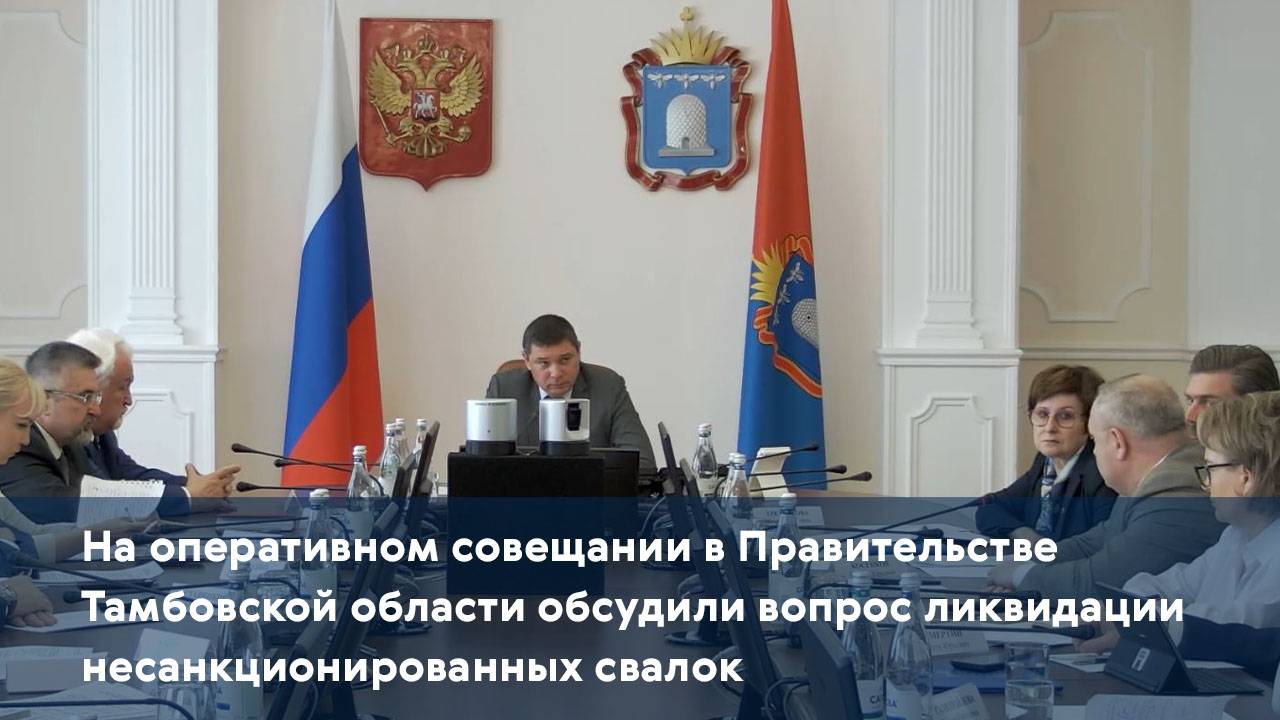 На оперативном совещании в Правительстве обсудили вопрос ликвидации несанкционированных свалок