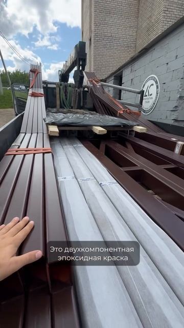 Отгрузка двускатного навеса — качество в деталях