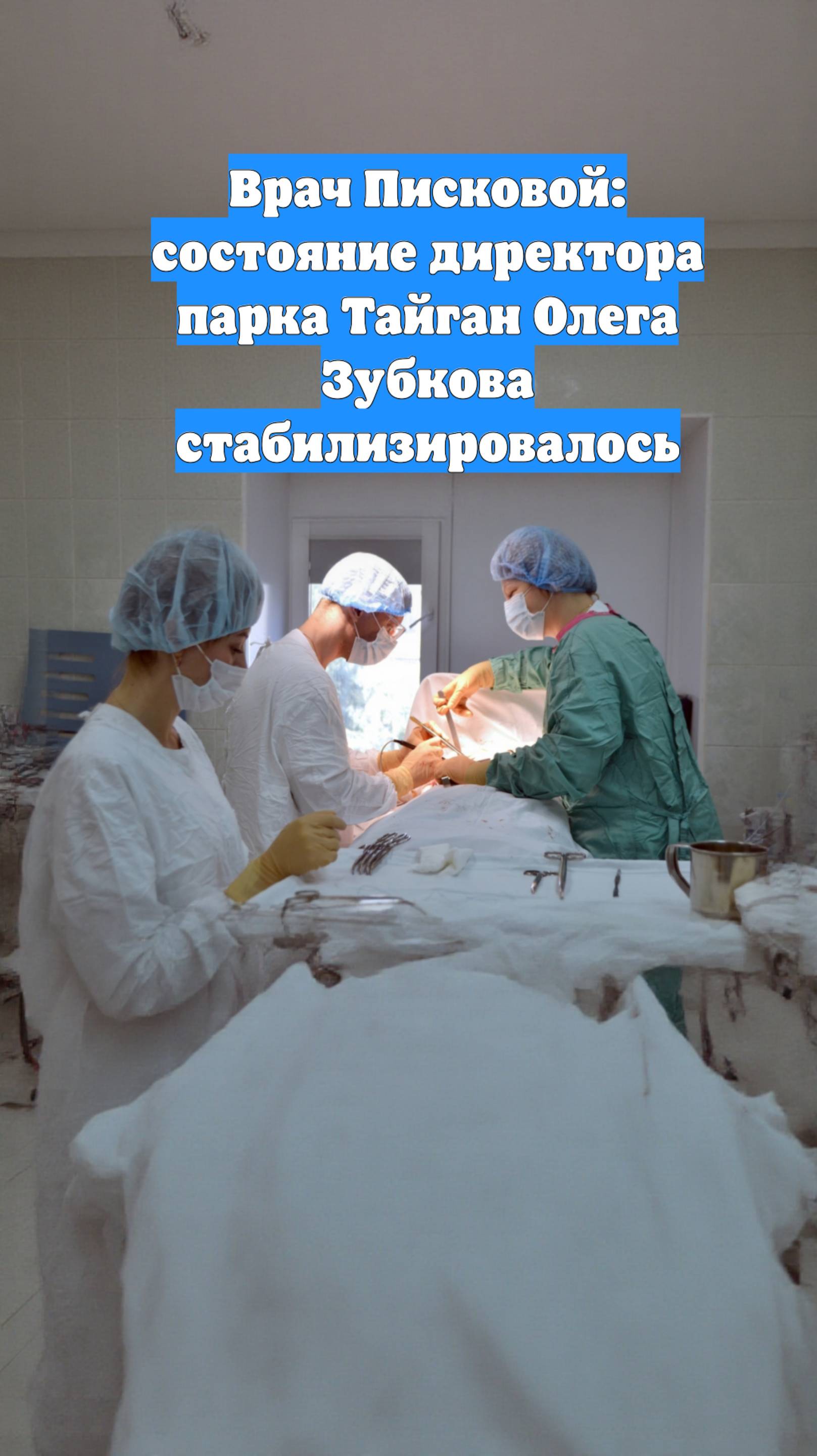 Врач Писковой: состояние директора парка Тайган Олега Зубкова стабилизировалось