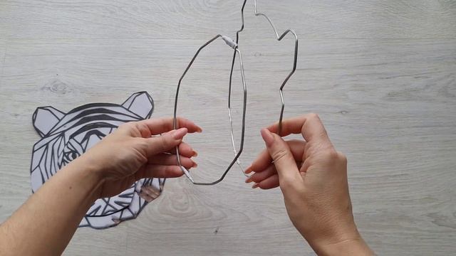 ТИГР символ 2022 года. Новогодний светящийся тигр из проволоки своими руками. DIY symbol 2022 tiger.