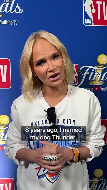 Kristin Chenoweth is here tonight to sing the national anthem and support OKC in Game 7!