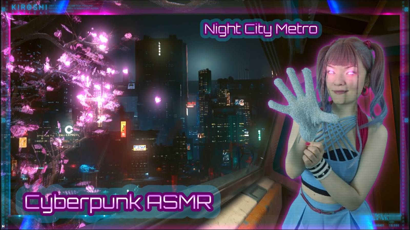 [Aen Ani ASMR] Hologram ASMR Streamer in the Night City Metro 🌐 Cyberpunk