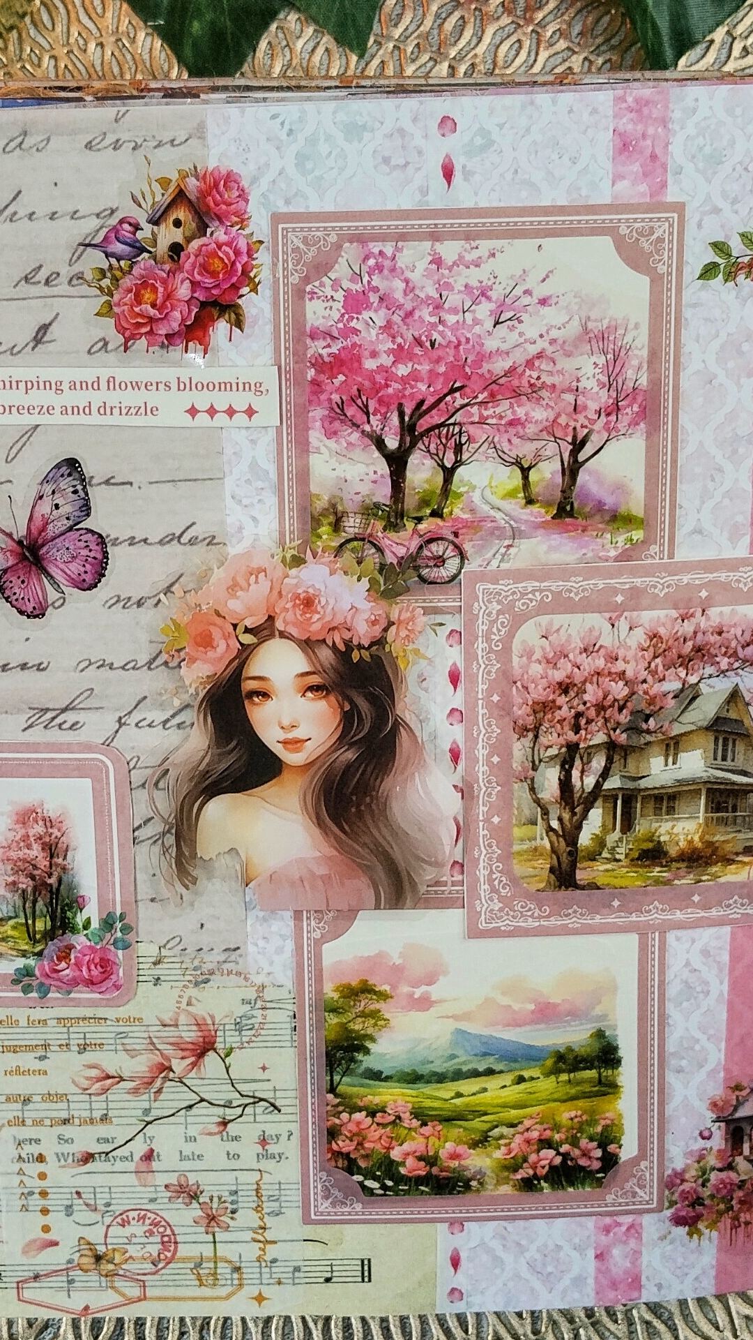 «Весенние мелодии»🌷🌸🎶 #скрарбукинг #асмр #весна #музыка #цветы