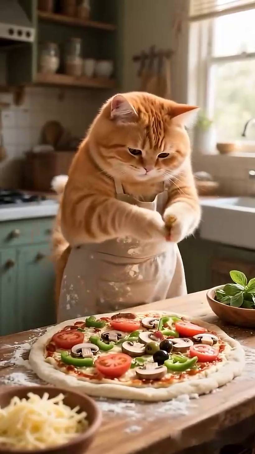 Котик - пиццайоло
