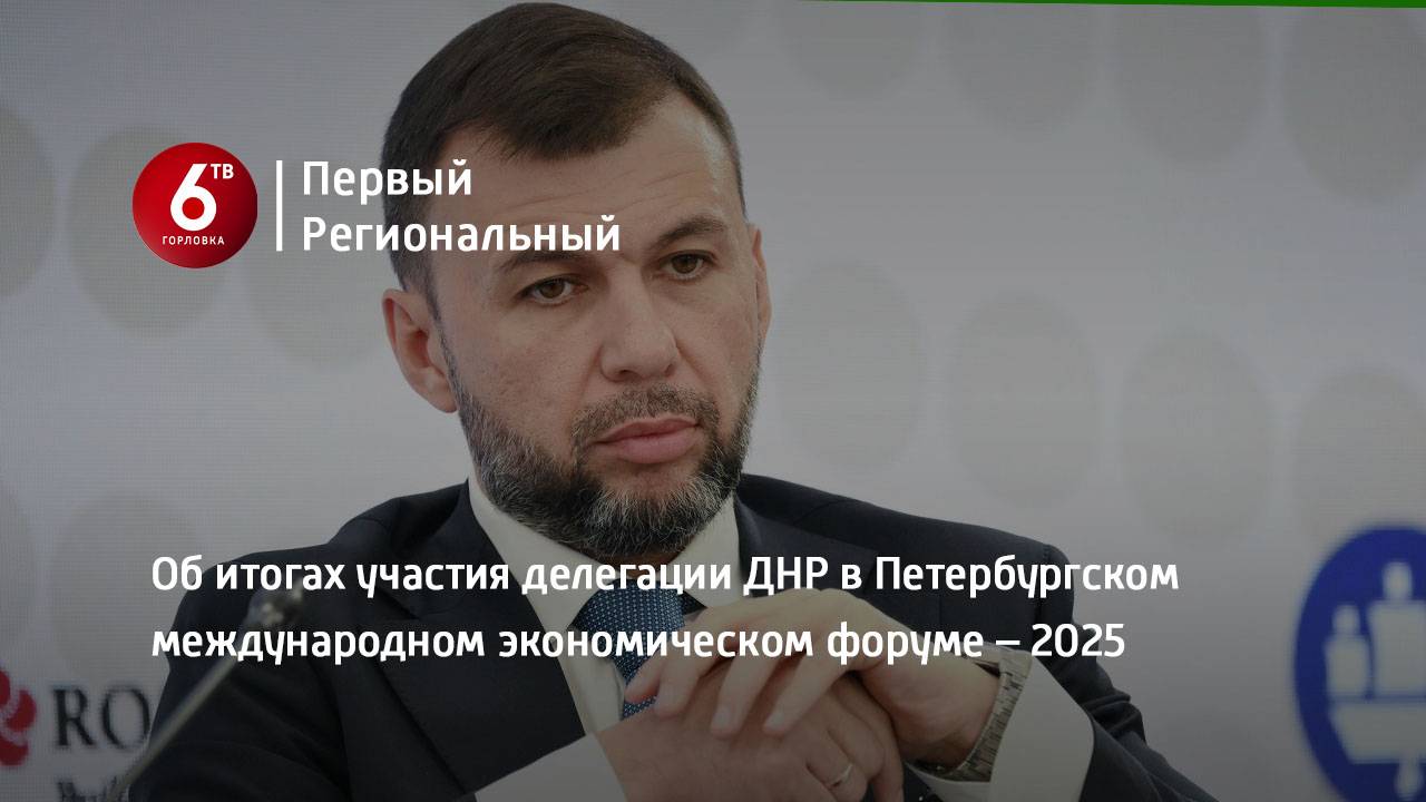 Об итогах участия делегации ДНР в Петербургском международном экономическом форуме – 2025