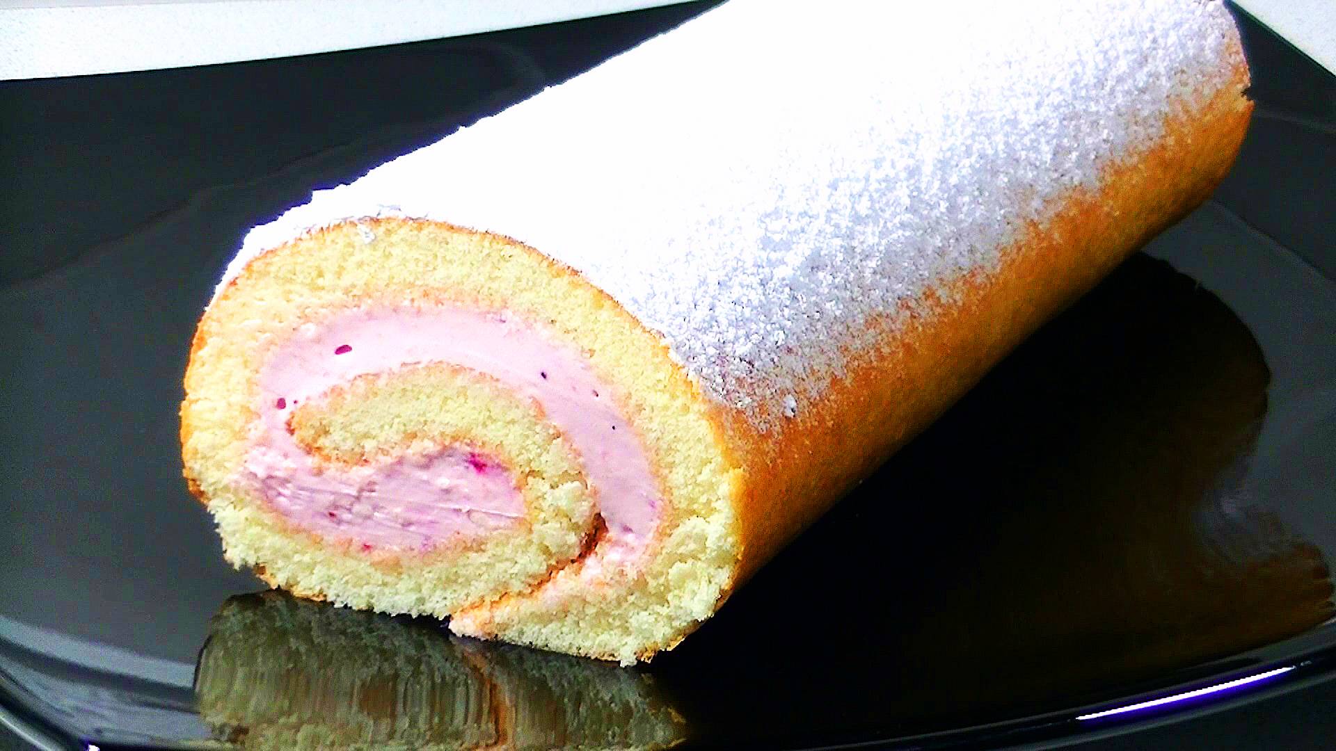 Нежнейший брусничный РУЛЕТ к чаю.