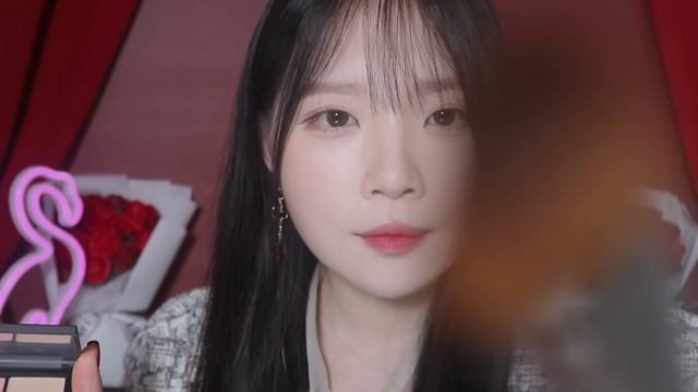 [ASMR]nara. Ролевая игра - уход за лицом и макияж, без слов, косметические принадлежности.