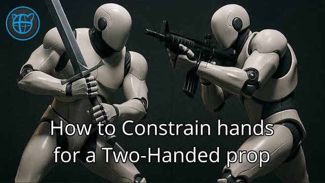 Как анимировать взаимодействие с двуручным оружием в Cascadeur | Урок по hand constraints