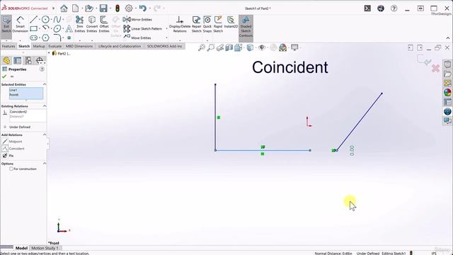 3.8 -Using relations to define our sketches, part 1 - lines and points