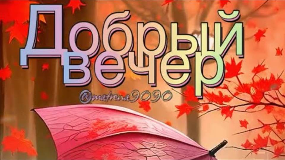 Добрый вечер! Хорошего вечера! Для настроения!
