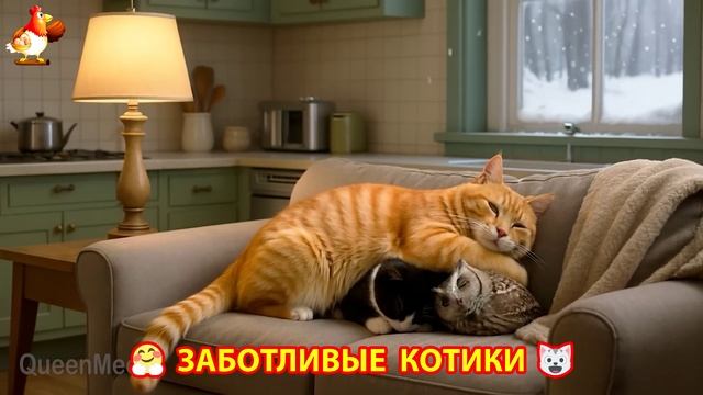 Заботливые котики спешат на помощь (100)