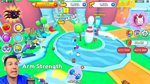 ВЛАДУС ИГРАЕТ ( VLADUS PLAY ) -Выбей СТРАЙК и ПОБЕДИ в Роблокс! Симулятор Боулинга Roblox