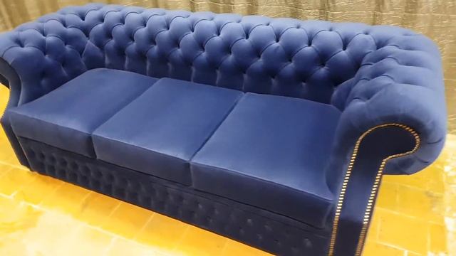 Диван честерфилд велюровый ручной сборки под заказ любых цветов