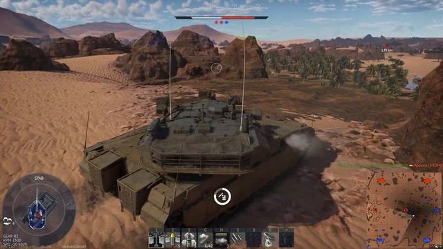 Curved Armor Plate Effectively ProtectionㅣWarThunder Merkava Mk.2D Gameplay