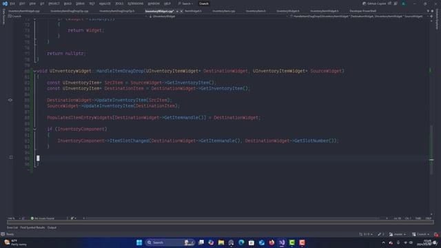 15.11 Реализуйте обработку перетаскивания в виджете инвентаря