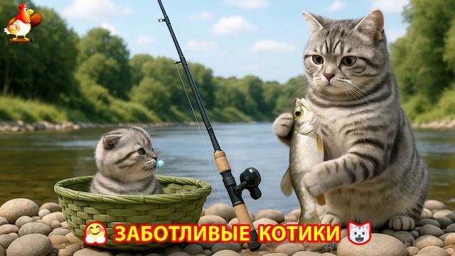 Заботливые котики спешат на помощь (103)