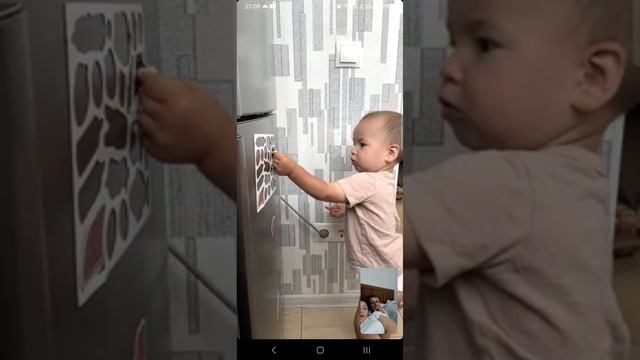 На видео связи с бабушкой Олей