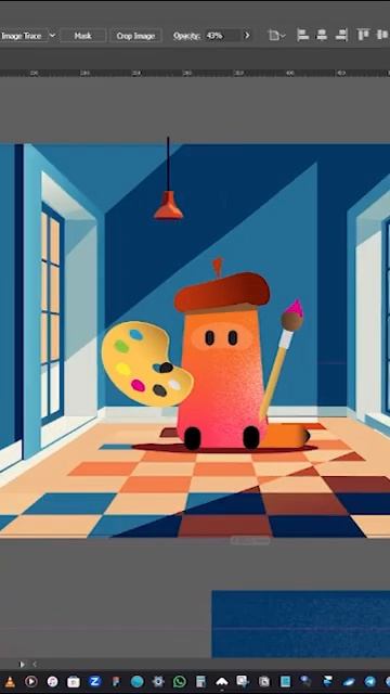 Лисёнок растворяется в искусстве #мультик #animation #анимация #длядетей #brandmascot #tv  #мультик