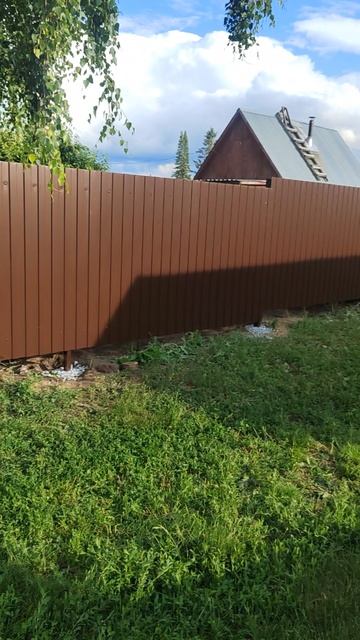 монтаж забор шоколад 20м