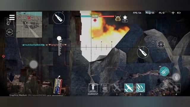 War Thunder Mobile ｜ Object 122MT MC platoon gameplay