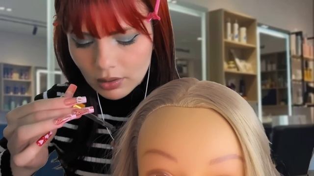 16. АСМР Стрижка и уход 💇🏼♀️ тот самый комфортик ✨💅 Осмотр головы