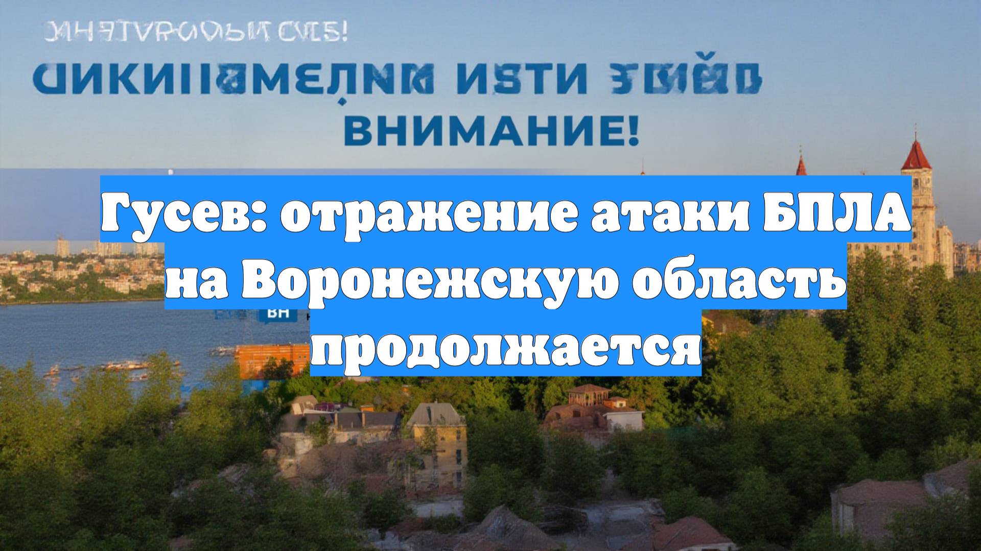 Гусев: отражение атаки БПЛА на Воронежскую область продолжается