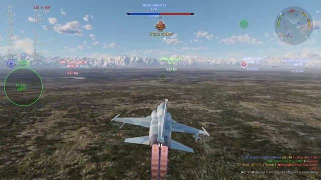 War Thunder; F-5E FCU; A quick battle; Air Realistic