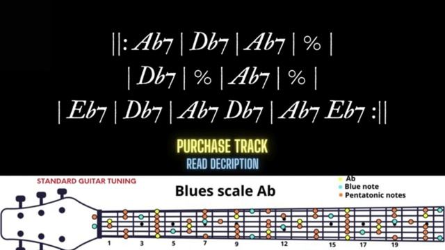 Slow Blues Texas Style  Backing Track in Ab