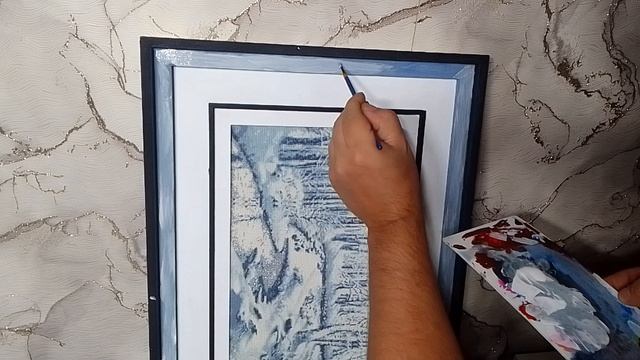 Вышивка крестиком и раскраска рамы