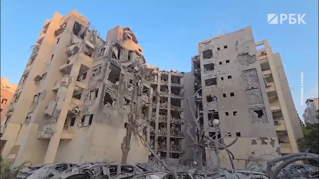 Попадание иранской ракеты в здание в Беэр-Шеве в Израиле