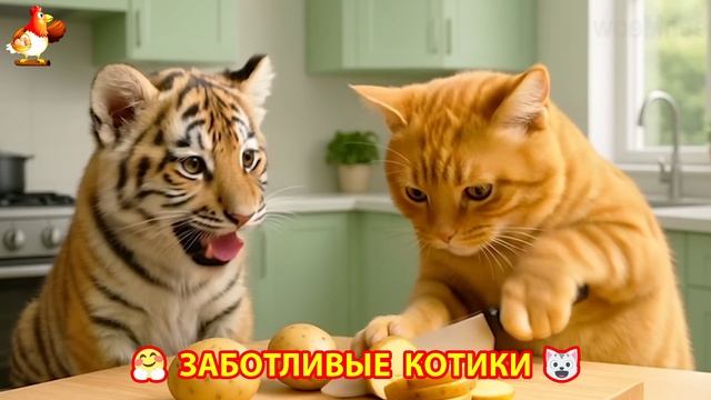 Заботливые котики спешат на помощь (102)