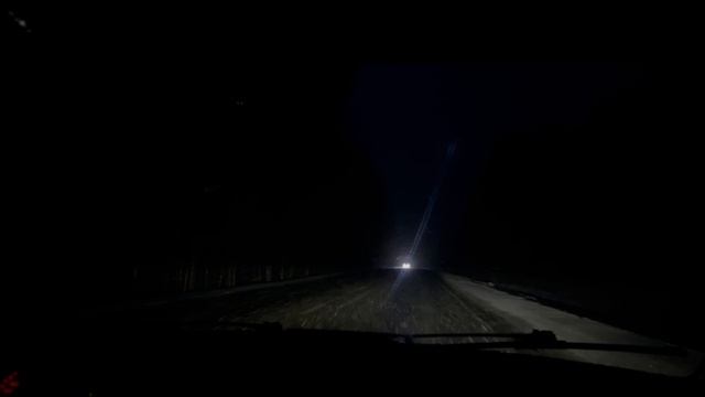 Ночная зимняя дорога