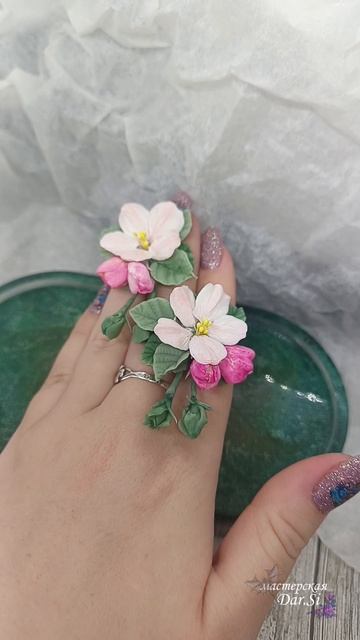 серьги из холодного фарфора