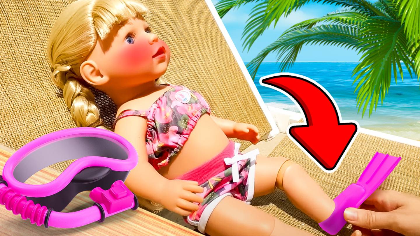 ОЙ-ОЙ! ☀️ Беби Бон обгорела! Что будет, если не надеть шапочку у бассейна? Пупсы и игры для детей