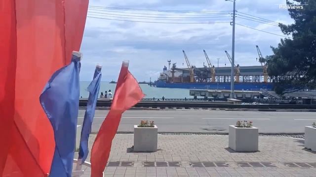 Туапсе Краснодарский край сегодня 24 июня 2025. Центральный пирс обстановка на курорте, погода, море