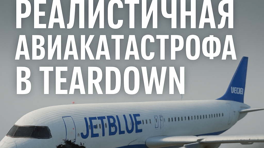 Реалистичное крушение самолёта в Teardown