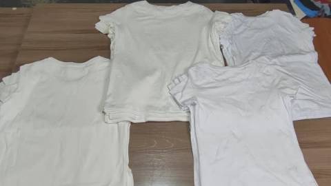 Лот 080 Футболки Белые Бельгия Сток хлопок Stanley Stella 3,8кг 40 ед 1780₽/ кг