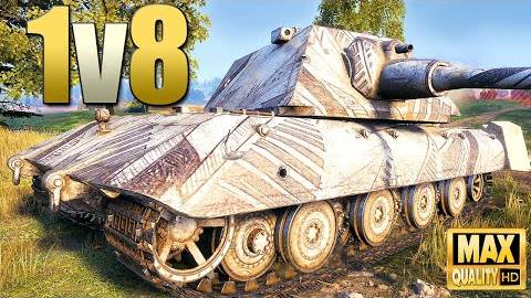 E 100: Сенсационный бой 1 против 8 - World of Tanks