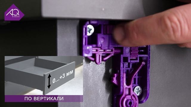 Направляющие скрытого монтажа Stealth AQ синхронизированные полного выдвижения с доводчиком