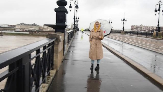 На мосту через реку Гаронна (Бордо, Франция).